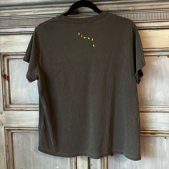 Clare V. Tout Va Bien Classic Tee in Faded Black ( Dark Gray ) Size XL - Picture 8 of 9